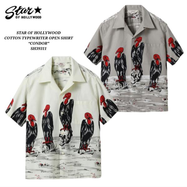 達*様 完売 M STAR OF HOLLYWOOD SH39311 シャツ コ STAR OF HOLLYWOOD COTTON TYPEWRITER OPEN SHIRT “CONDOR” スターオブ