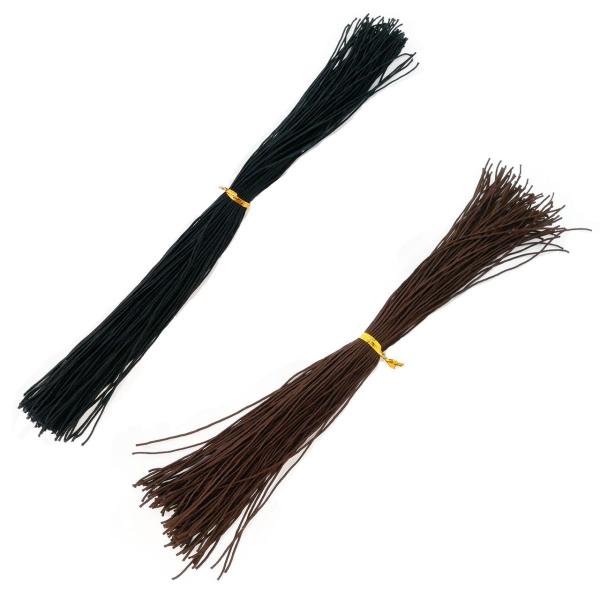 ●素材構成: 天然ゴム・ナイロン●1本18cmにカットしてあります、カット不要なのですぐに取り付けできます、超ラクチンです。●三つ編みや四つ編みでエクステを取り付けた後に糸ゴムで縛って止めます。日本製で安心！●エクステ専用、白い糸が見えず、...