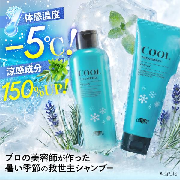 ＼ストアＰ10倍＆クーポン配布／サロン専売 ひんやり爽快 クール シャンプー ＆ トリートメント セット 美容室専売 EARTHEART アースハート 冷感 涼感 ミント