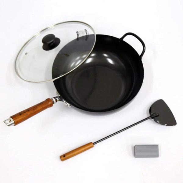 北陸アルミ 日本製 フライパン 味一鉄 いため 鍋 4点 セット Ih対応 炒め鍋 蓋付き 30cm ガラス蓋 ヘラ シリコン鍋つかみ A 1071 Buyee 日本代购平台 产品购物网站大全 Buyee一站式代购 Bot Online