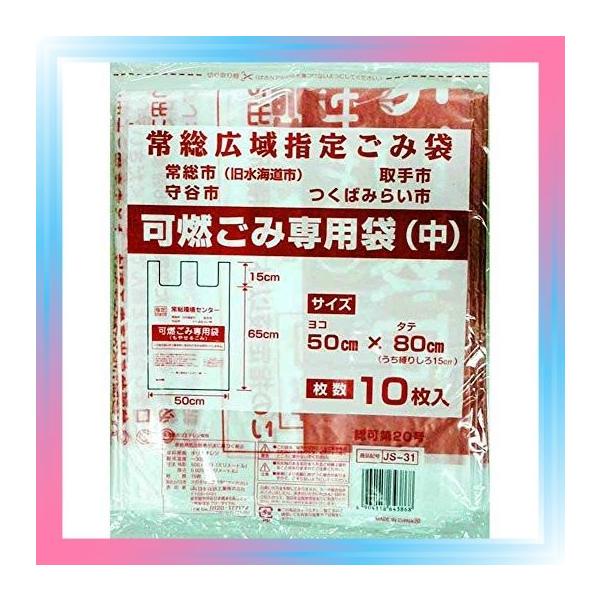 中 常総広域 指定ゴミ袋 Js 3 売り出し 可燃ごみ 10枚入り 30冊セット