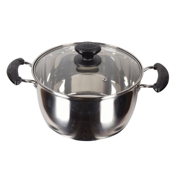 パール金属 レシェンテ 3層底 ガラス蓋付 両手鍋 22cm H-1049 パール金属 レシェンテ 3層底 ガラス蓋付 両手鍋 22cm H-1049