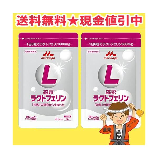 森永乳業 森永 ラクトフェリン サプリメント 90粒入×2個セット（1日6錠