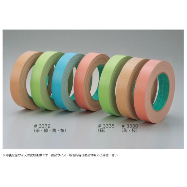 スリオン　ガムテープ　緑色　25mm 60巻 スリオン 布テープ #3372 25mm×25m 緑 60巻入り : はけ屋 - 通販