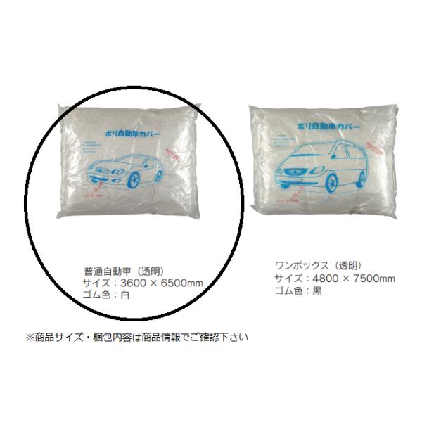 養生カバー はけ屋 自動車カバー(ポリシート) 普通自動車 （透明) 1枚