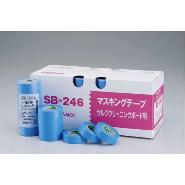 【形式(幅mm)×長さ(m)】 18mm×18m 【梱包数量】 70巻/箱【特長】◎砂まきタイプ以外のサイディングボードに適し、サッシ側に貼っても糊残りなく、紙切れしません。●基材：和紙　●粘着剤：アクリル系　●厚さ：0.09mm　●粘着力...