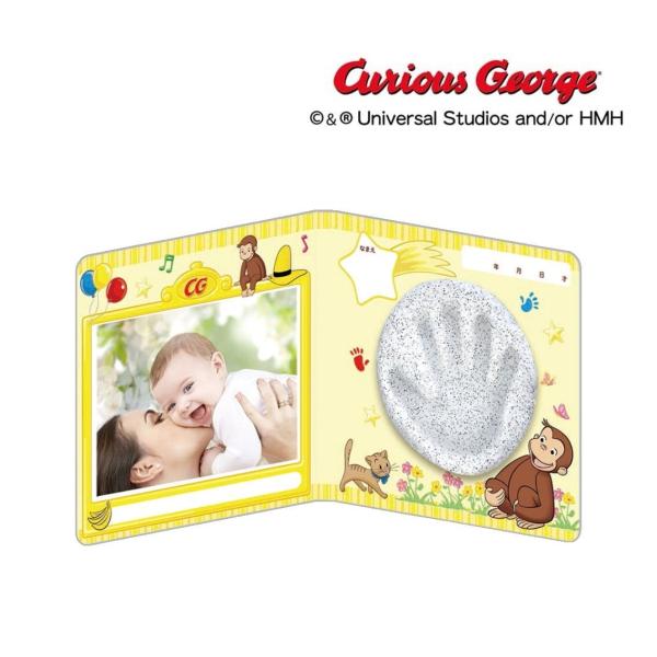 おさるのジョージと一緒に成長記録を残そう● べたつかず、自然乾燥、軽くて割れにくい粘土● お子様の成長記録として記念に残せます● 敬老の日などご家族へのプレゼントにも