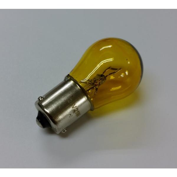 21W 電球 イエロー(ピン違い) BAU15S/S-25 24V用 1個 D2421Y