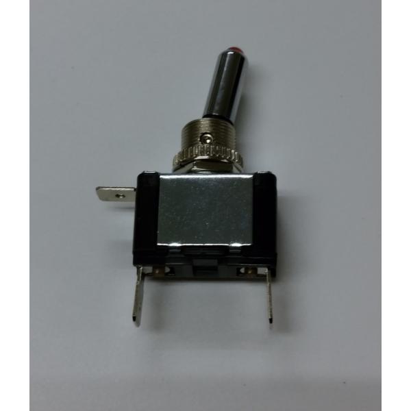 トグルスイッチ パイロットランプ付 レッド ON-OFF 12/24V共用 ES-109
