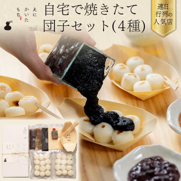 家団子 みたらし ごまだれ 黒蜜きな粉 つぶあん 各1食セット 団子 お取り寄せ 餅 冷凍 国産 えにかいたもち 北海道 取り寄せ 和菓子 ギフト 贈り物 贈答
