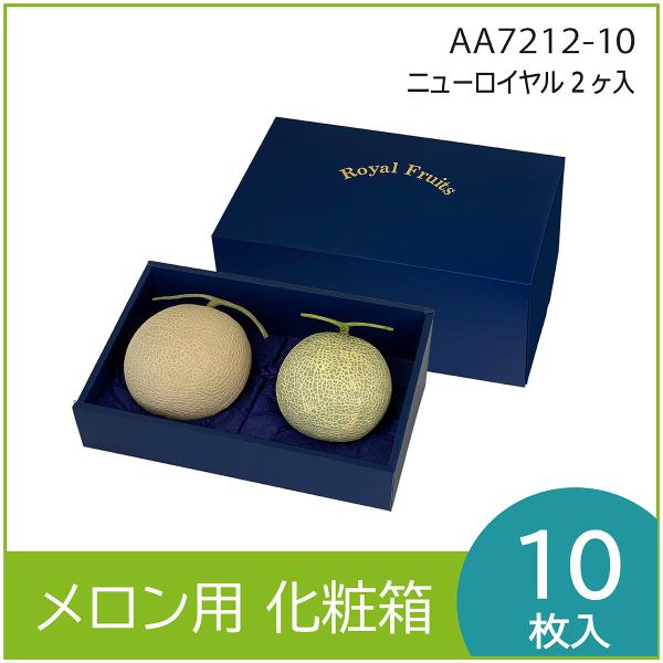 メロン２箱 メロンギフト用化粧箱 ニューロイヤル 2ケ入 高級 果物箱