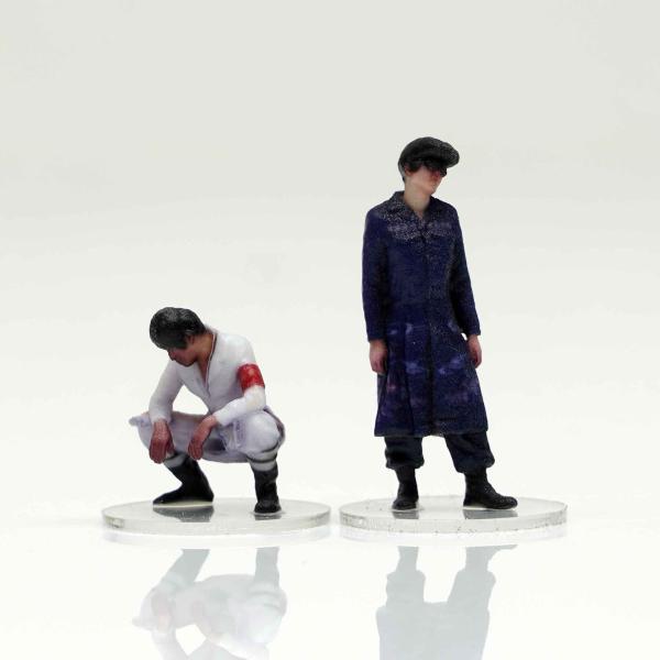 箱庭技研オリジナルフィギュアセットです。同じスケールモデルと合わせてリアルなジオラマシーンを再現することができます。彩色済みのため、すぐに飾ることができ、手軽に楽しんでいただけます。アクリル台座付属しておりますので、お好みで取り付けてくださ...