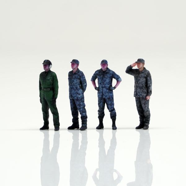 figreal 1/72 航空自衛隊員セット001b 4体 彩色済みフィギュア