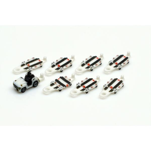 1/400 GSE ULDドーリーセットC TA400AC-007　空コンテナドーリー 彩色済情景アクセサリー
