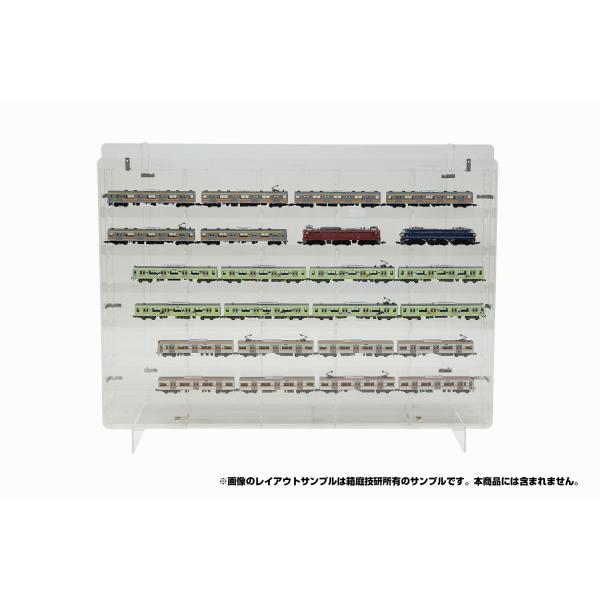 鉄道模型Nゲージ用組立式壁掛けディスプレイケースMタイプ6段x