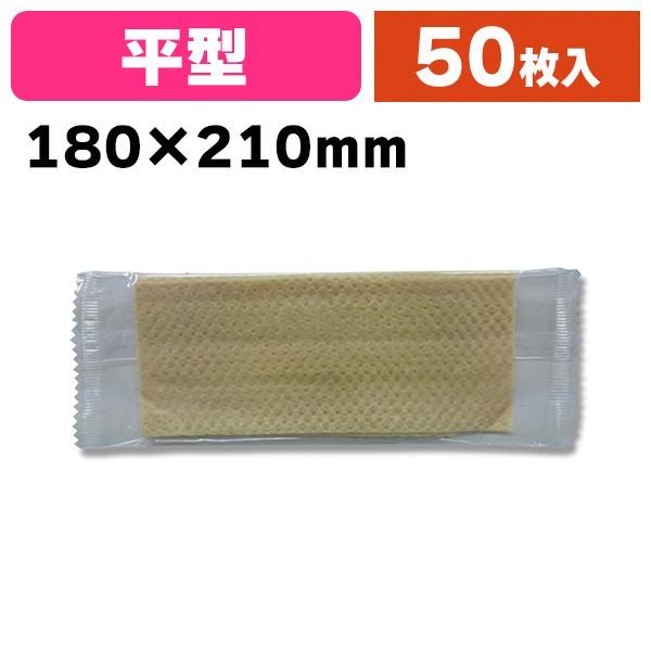 《仕様》─────────────────　［サイズ］180×210mm　［材　質］パルプ　［形　状］平型　［品　種］紙おしぼり　［入　数］50枚入　［単　価］1枚あたり＠4円（税別）　［型　番］K05-4533141400768─────...