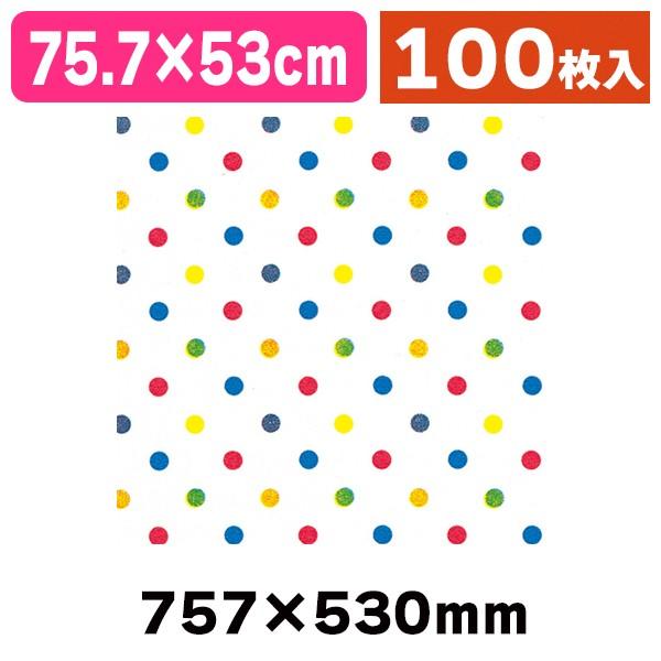 シモジマ 包装紙 半才 水玉F 100枚入/100枚入（K05-4901755207132
