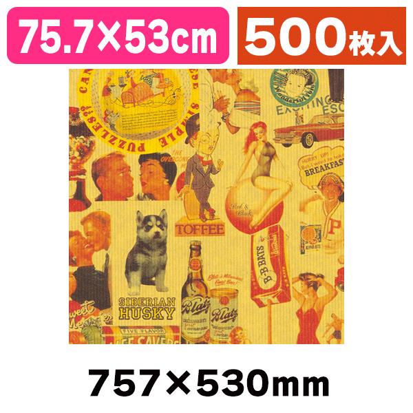 シモジマ 包装紙 半才 キスミー/500枚入（K05-4901755215564-5H） : 箱