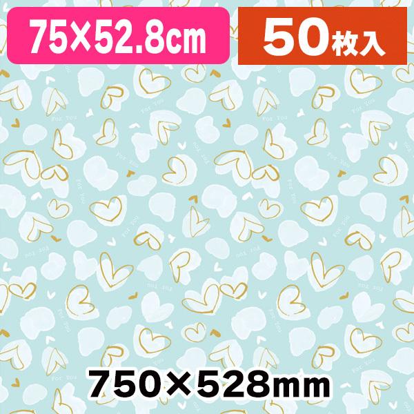 包装紙）包装紙 半才 ブラッシュハートB/50枚入（K05-4901755230345