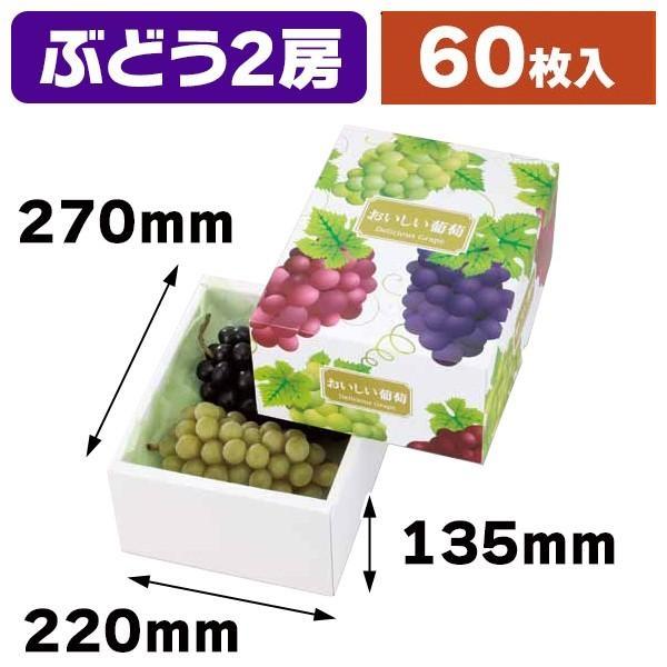 宅送・ぶどう箱）デリシャス葡萄 2ケース割引品/60枚入（L-2279-2K