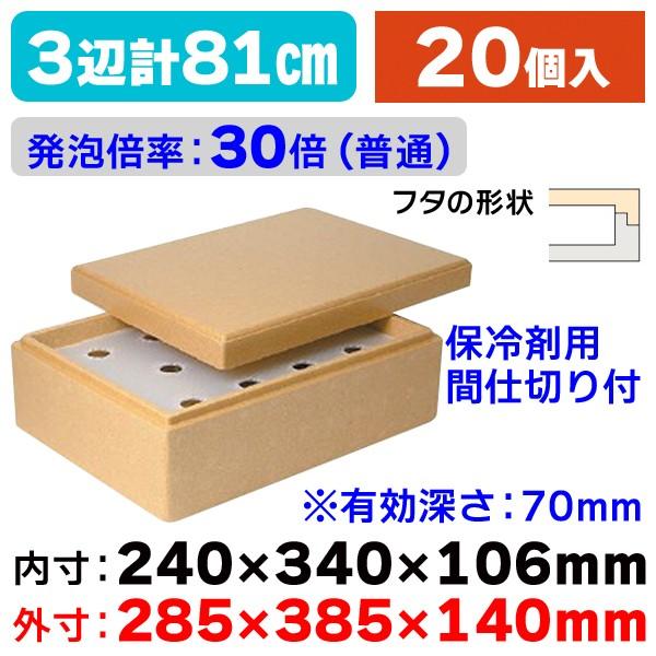 発泡スチロールの箱） 発泡ギフト 間仕切付/20個入（NK-MP-3） : 箱の