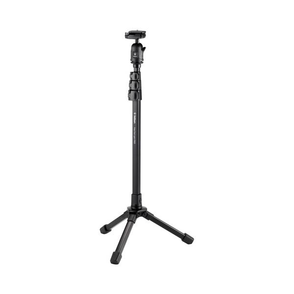 狭い場所でも立てられる便利なカメラスタンド。気軽に持ち運べる軽さが魅力。携帯性重視の自由雲台を装備したモデルです。【商品仕様】全高（EV含む）:1520mm全高（EV無し）:-EVスライド量:-最低高:620mm縮長:665mm脚径／段数:...