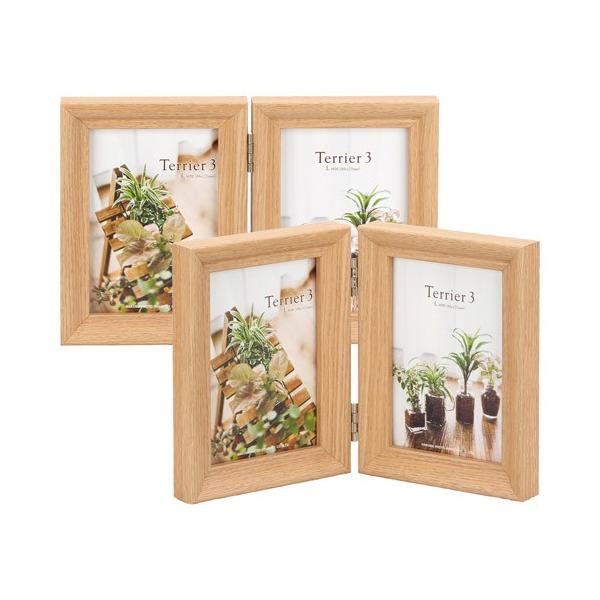 ハクバ フォトフレーム テリア3 Lサイズ 2面（タテ・タテ） ナチュラル