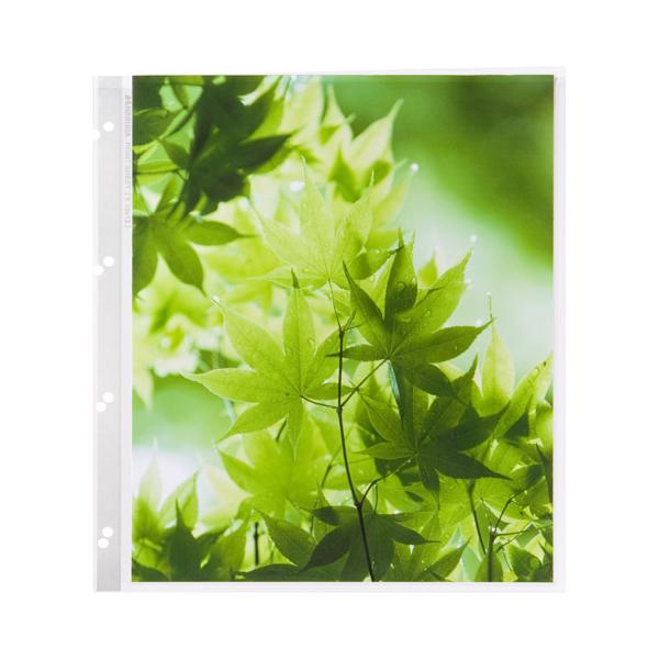 バインダー式写真収納アルバム「レポートアルバム L」で使える替台紙【商品仕様】仕様:4穴バインダー対応対象写真サイズ:4切サイズ（W254×H305mm）収納枚数:4切サイズ20枚シート数:10シート材質:紙・PP