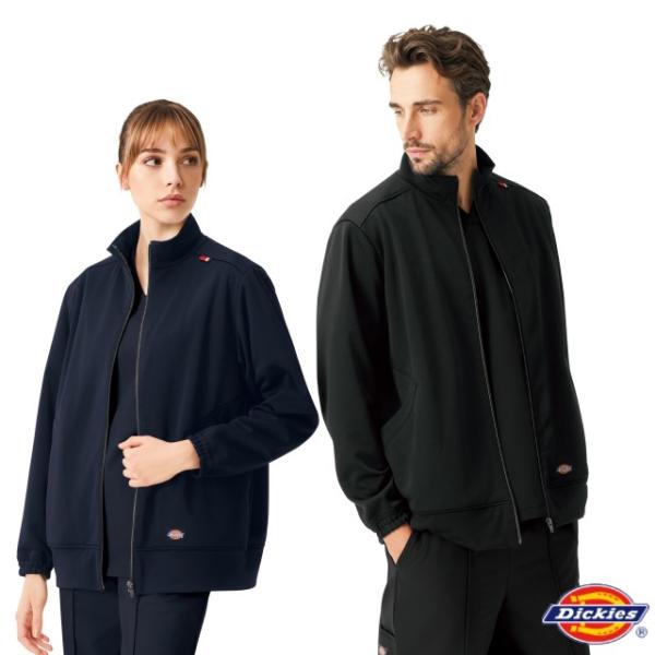 【WEB先行発売】9008SC Dickies ディッキーズ メディカルウェア ブルゾン 男女兼用 ストレッチ 吸汗 速乾 イージーケア 前開き ファスナーポケット 袖口ゴム