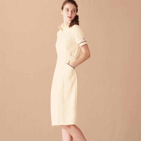 MK-0021 チトセ ミッシェルクラン ナースウェア ワンピース 女性用 透け防止 制電 ストレッチ 工業洗濯可 制菌加工