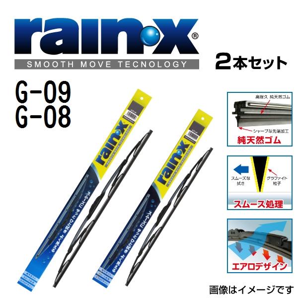 サーブ ９−３  RAINX グラファイト ワイパーブレード ２本 G-09 G-08 525mm 500mm 送料無料