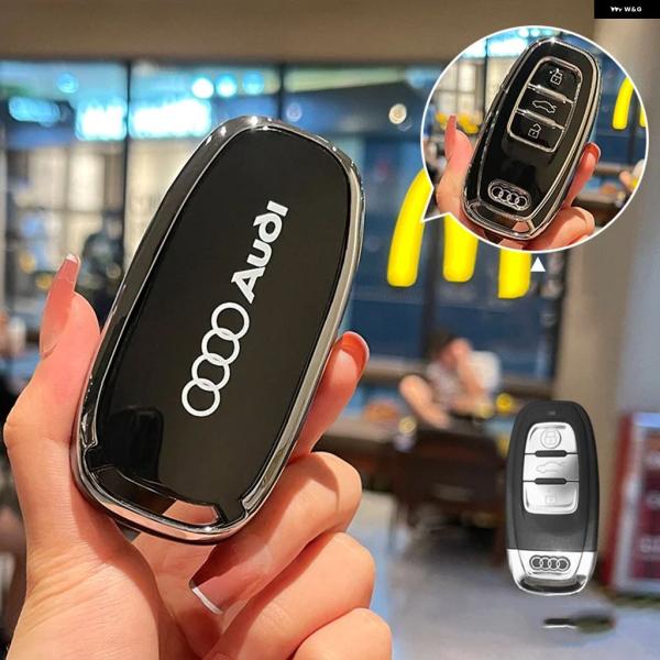 並行輸入品 キーケースカバー アウディ A3 A4 B9 A6 C8 A7 S7 4K A8 D5 S8 Q7 Q8 SQ8 E-TRON 2018 - 21 キー チェーン