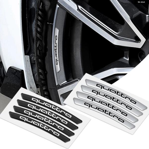 並行輸入品 4個カーホイールリム ステッカー バッジ アウディ A1 A2 A3 A4 A5 A6 A7 A8 Q5 Q7 C8 B8 C6 QUYTTRO R