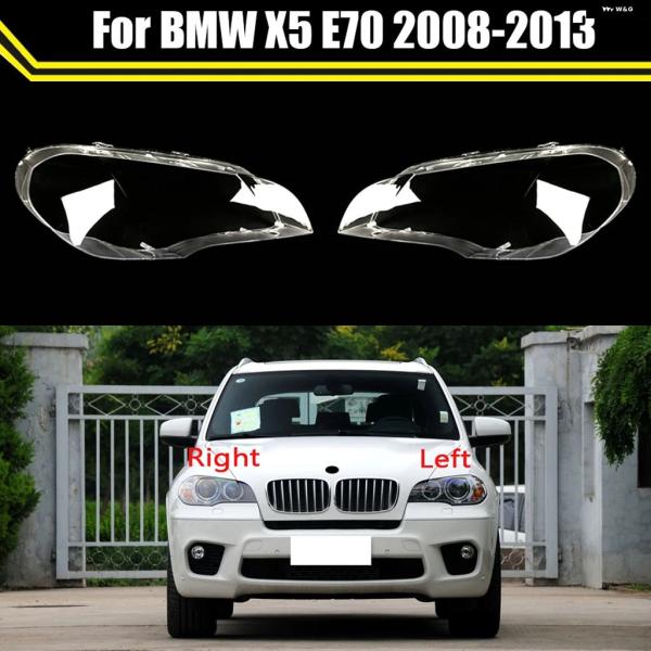 並行輸入品 BMW E70 X5 2008〜2013年モデル用フロントカーブライト ヘッドライト シェード シェルキャップ ヘッドランプ ランプ カバー レンズ ガラスランプ ケ