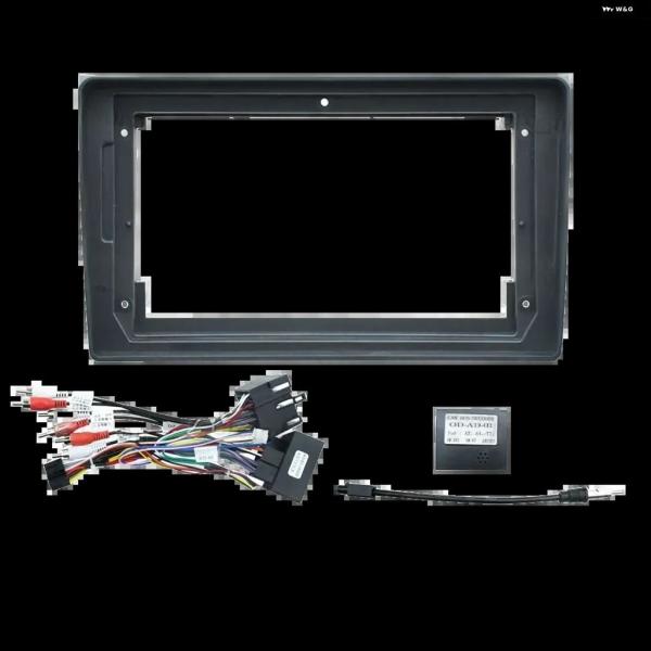 並行輸入品 アウディ A4 S4 RS4 8E 8F B9 B7 9インチ カー オーディオ フェイシア フレーム 配線 ハーネス と電源 ケーブル