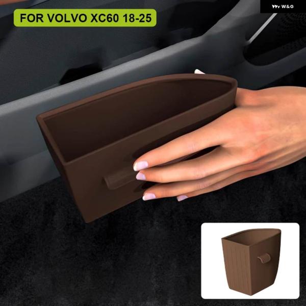 並行輸入品 車用ドアゴミ箱 環境しいシリコン製ドア 収納 ボックス ボルボ XC60 2018-2025 防水 ゴミ箱 車用