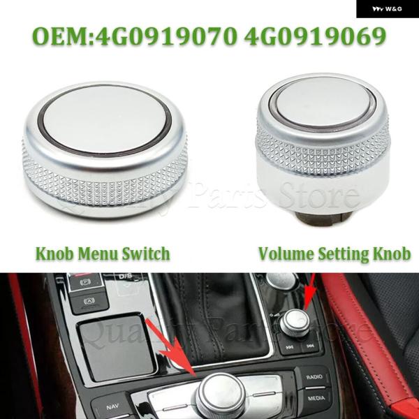並行輸入品 アウディ A6 オールロード クワトロ C7 A7 2012 年以降 MM I ラジオ ボリュームノブ ロータリー ボタン スイッチ メニュースイッ
