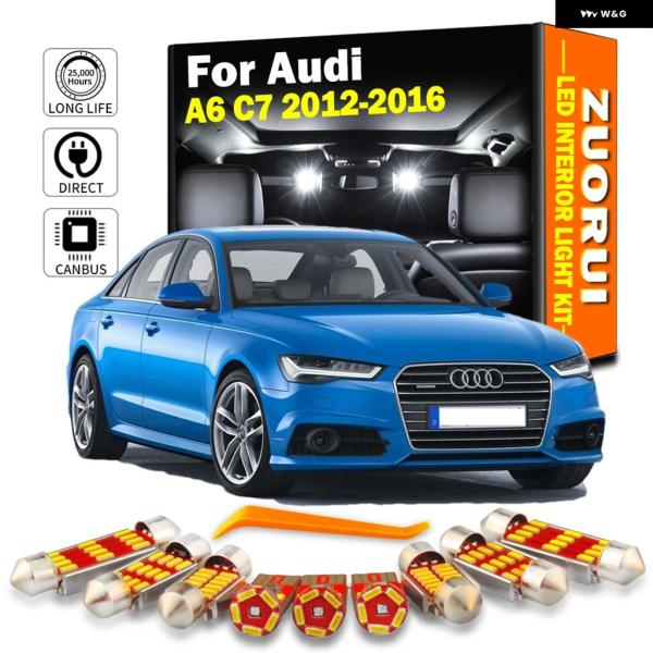 並行輸入品 アウディ A6 C7 2012-2016 LED ルームランプ マップ ドーム 12個 キャンバス 車