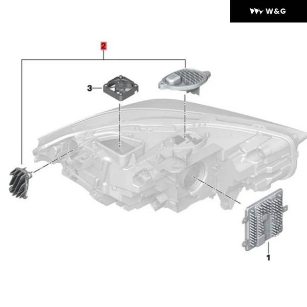 並行輸入品1ペア ヘッドライト LED モジュール ウィンカーライト ソース BMW 1 2シリーズ F44 F40 118I 2020-2022 631194