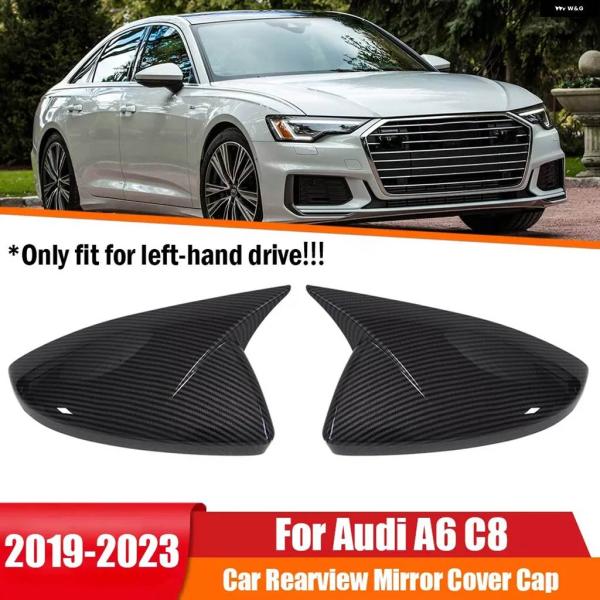並行輸入品 アウディ A6 C8 S6 RS6 A7 A8 2019-2023 LHD S7 S8 サイドミラー カバー ウィングキャップ ドア カバー