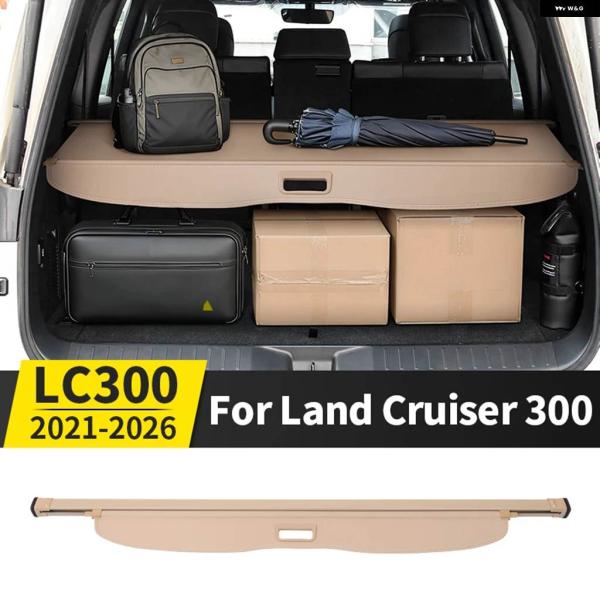 並行輸入品 トヨタ 2021-2026 ランドクルーザー 300 LC300 FJ300 トランク 格納式カーゴシェルフ重ね式クラップボード 収納