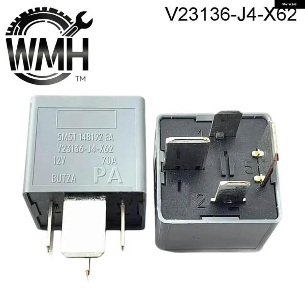 並行輸入品 1個 5M5T-14B192-EA V23136-J4-X62 12V リレー 70A 4ピン フォード エスケープ 電動ファンリレー