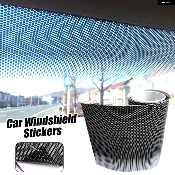 並行輸入品 車用 フロントガラス サン シェード フィルム ステッカー 静電吸着ハニカムメッシュフィルム サンバイザー 断熱フィルム 200X15CM