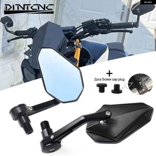 並行輸入品 ヤマハ MT07 MT09 MT10SP FZ1 FZ6 XJ6 XSR700 TDM900 T-MAX530用 ハンドルバー エンド ミラー 防眩 バック