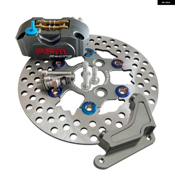 並行輸入品 200MM オートバイ ブレーキ キャリパー ディスクセット70MM 57MM穴間隔フローティング パッド ホンダ RPM DIO ZX AF34/35/36用AF27/28/18