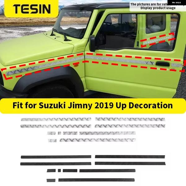並行輸入品 スズキ JB74 ジムニー 2019 - 2025 26 サイドドアボディモールディング 装飾 カバー ストリップ
