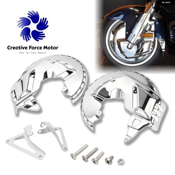 並行輸入品 ホンダ レッド/ブルー LED リングオブファイアフロント ブレーキディスク ローター カバー オートバイ 装飾 ウイング F6B ゴールド GL1800 2001-2017