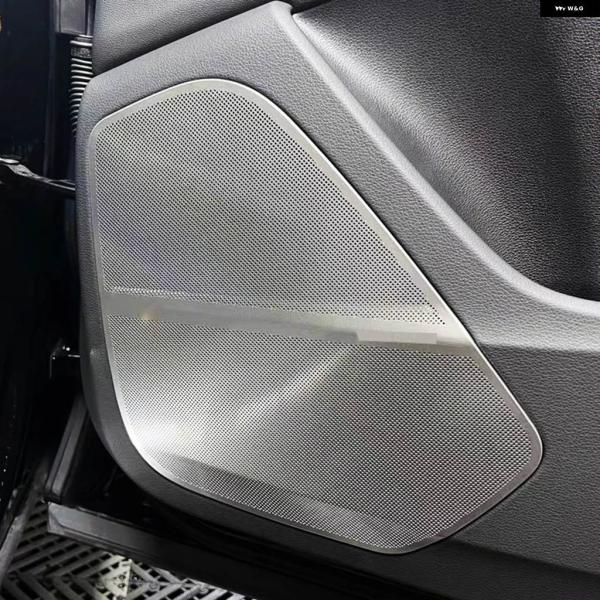 並行輸入品アウディ Q8 2019 2020-2022 カードア オーディオ スピーカー カバー スピーカー パッド トリム フレーム ステッカー ステンレス 