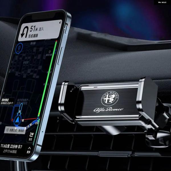 並行輸入品 カー ホルダー エアベント クリップ マウント モバイルセル スタンド スマートフォン アルファロメオ ジュリア ステルヴィオ ジュリエッタ