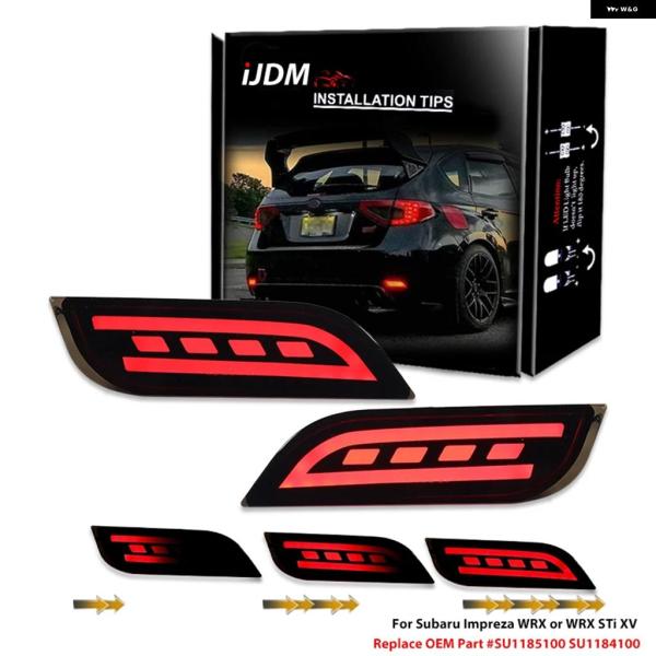 並行輸入品 スバル インプレッサ WRX WRX STI XV クロストレック用 LED バンパー リフレクター ライト テール/ブレーキ リア フォグランプ 
